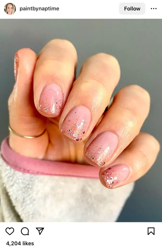 Tip Glitter Natural Nails