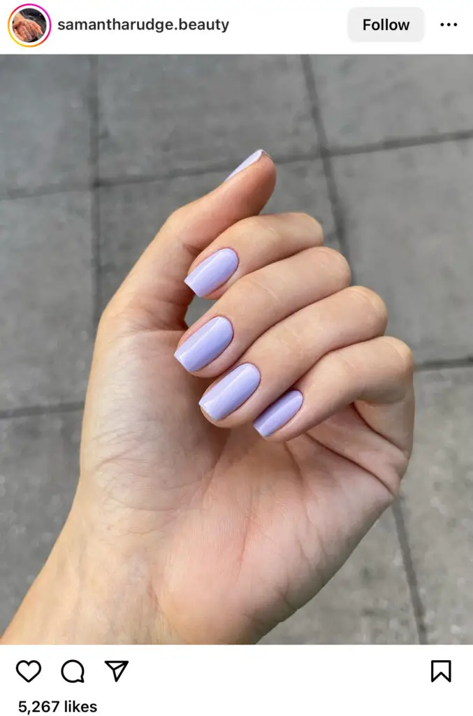 Purple Simple Natural Nails