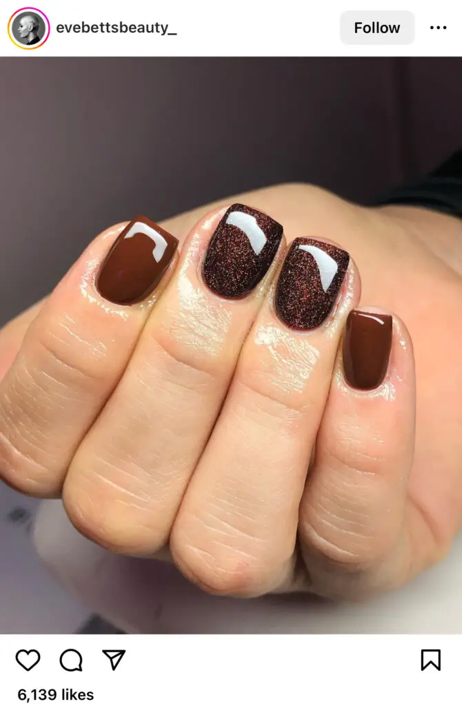 Brown Natural Nails
