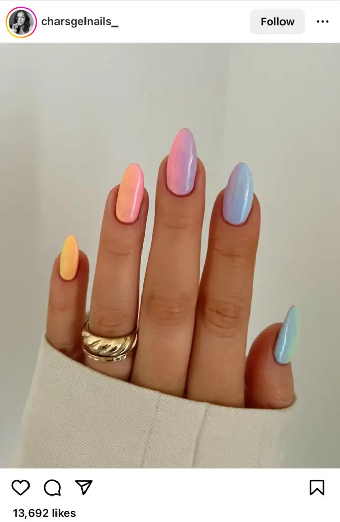 Rainbow Summer Nails 