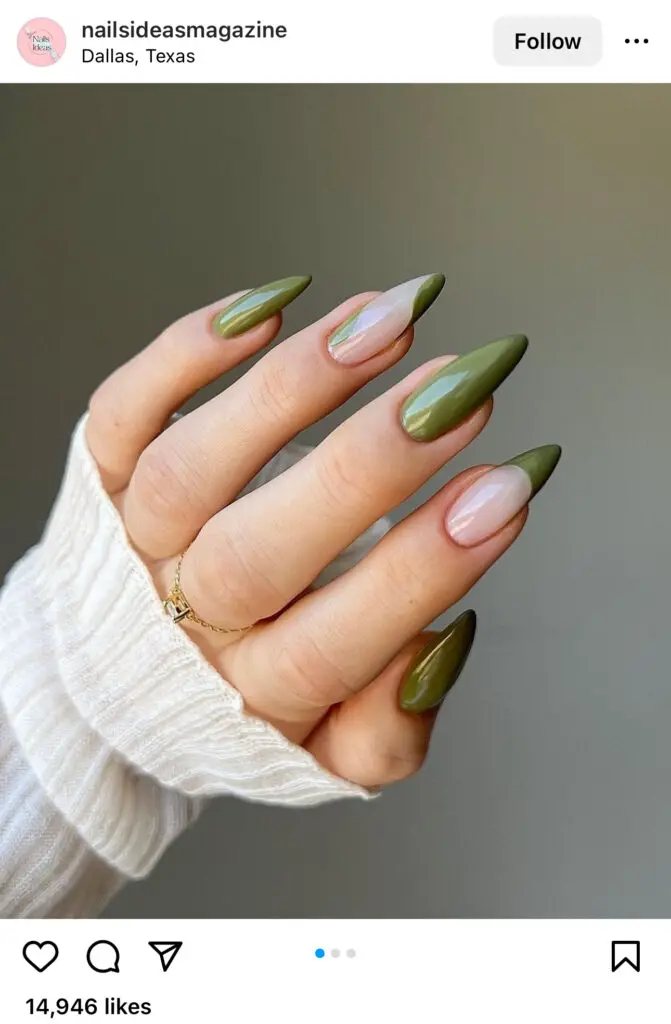 Green Vacation Nails 