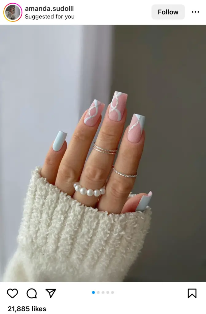 White Vacation Nails 