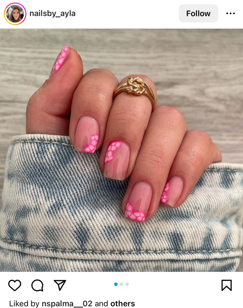Dots Pink Summer Nails