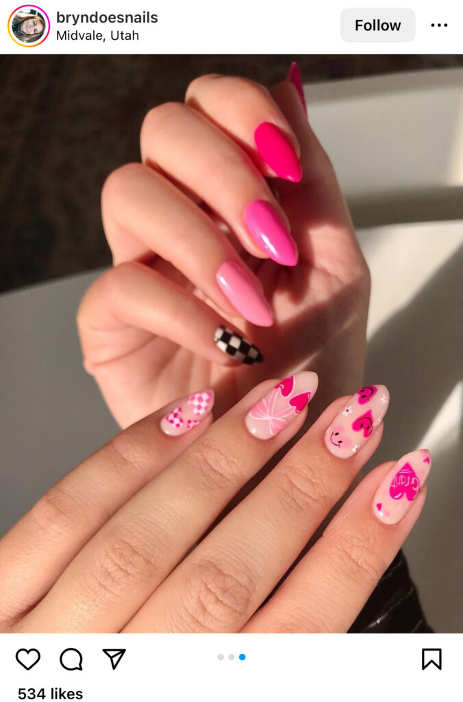 Design Pink Summer Nails