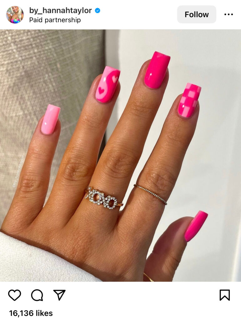 Cute Pink Summer Nails Design