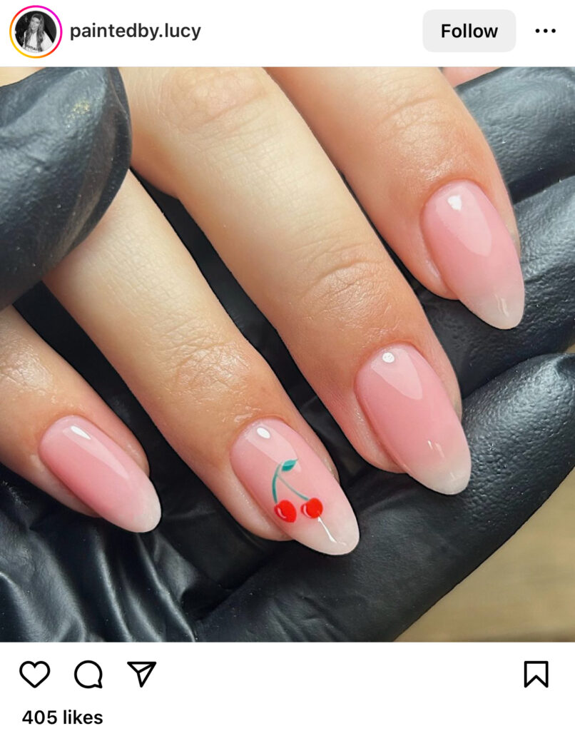 Natural Baby Pink Summer Nails