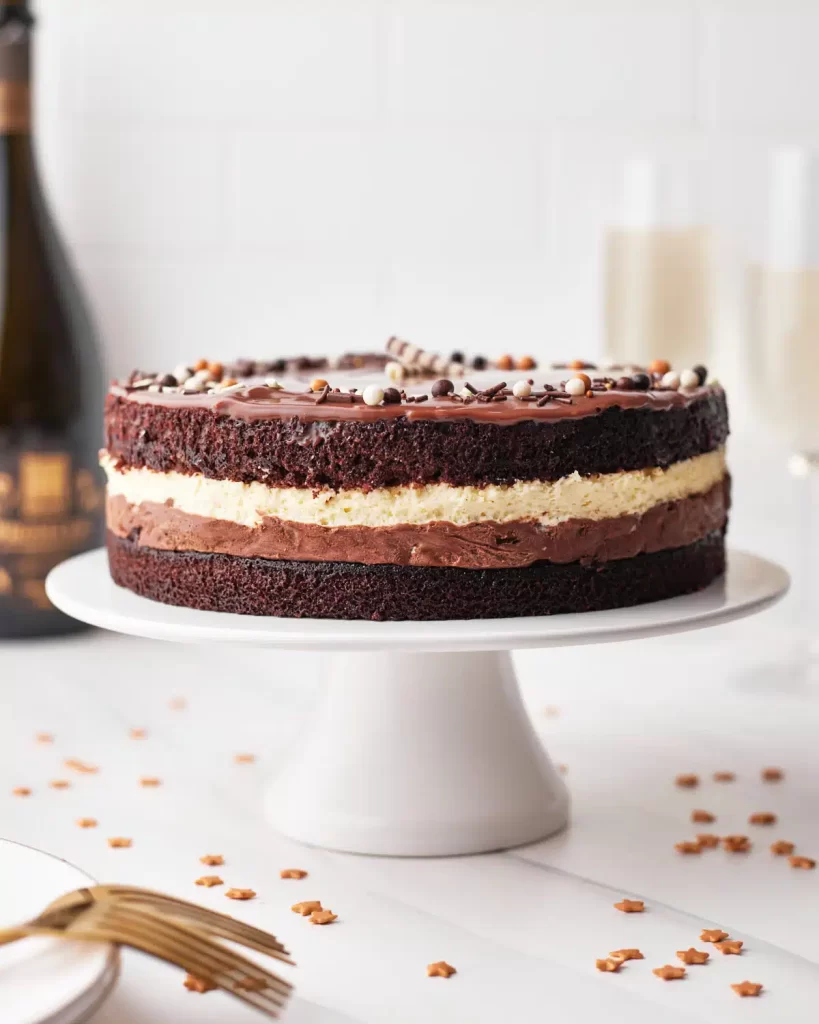 Tuxedo Cake - Triple Chocolate Mousse Cake