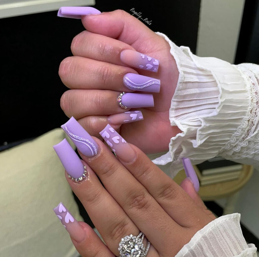 Purple Summer Nail Design