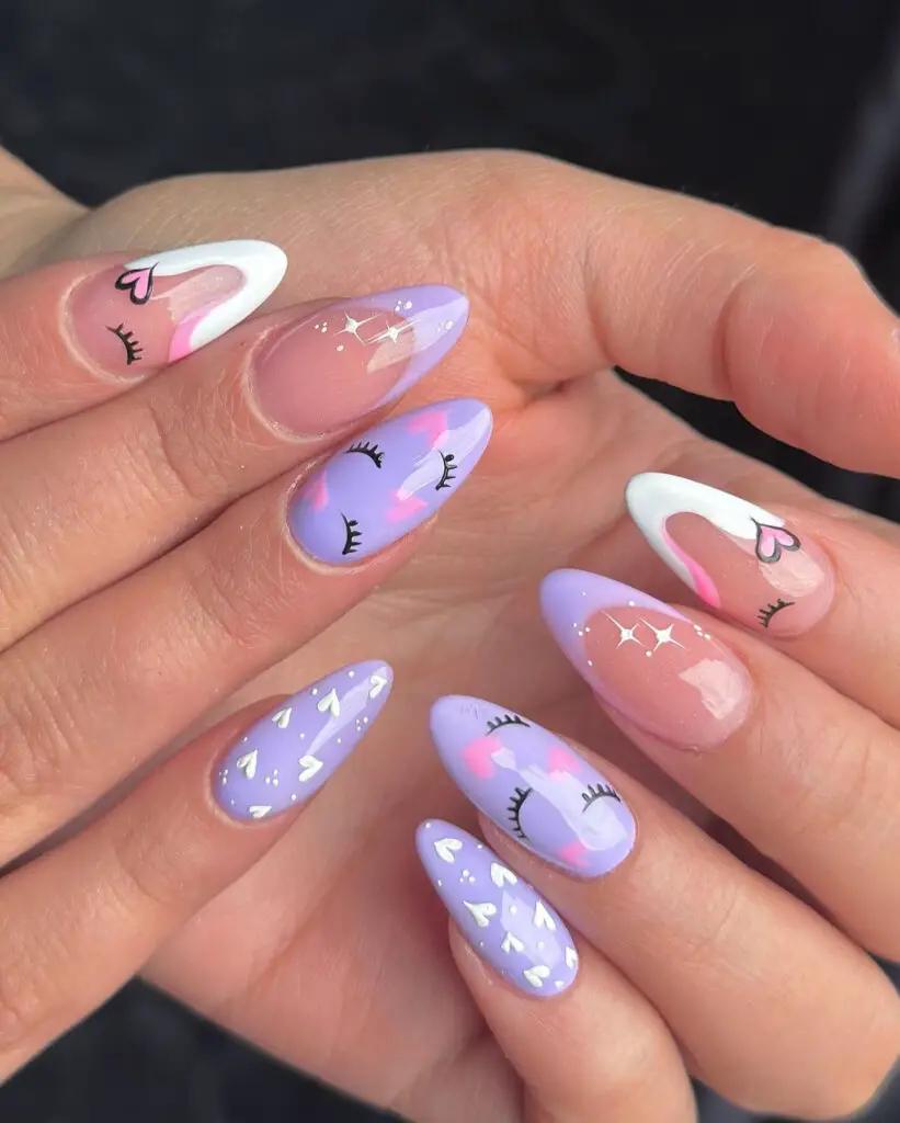 Purple Summer Nail Design