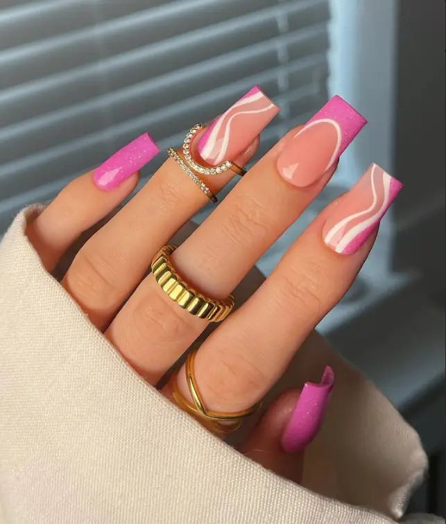 Pink Nail Design For Summer