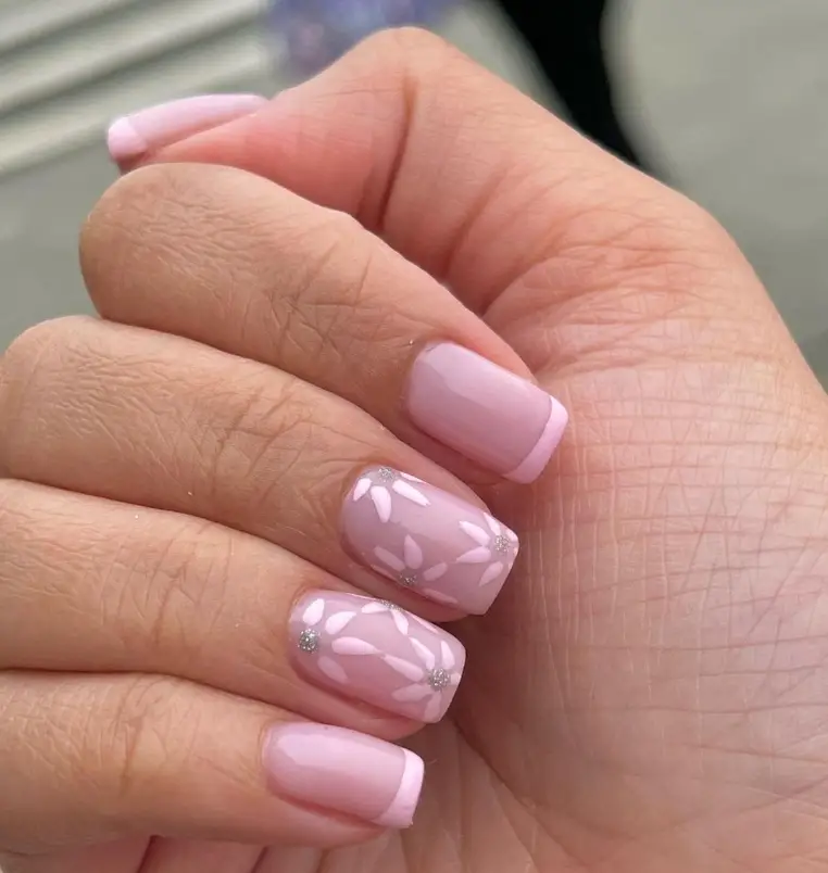 Simple Baby Pink Nails For Summer