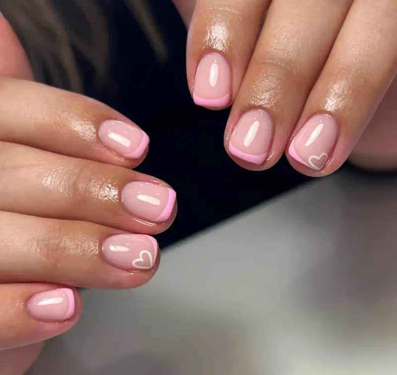 Simple Baby Pink Nails For Summer