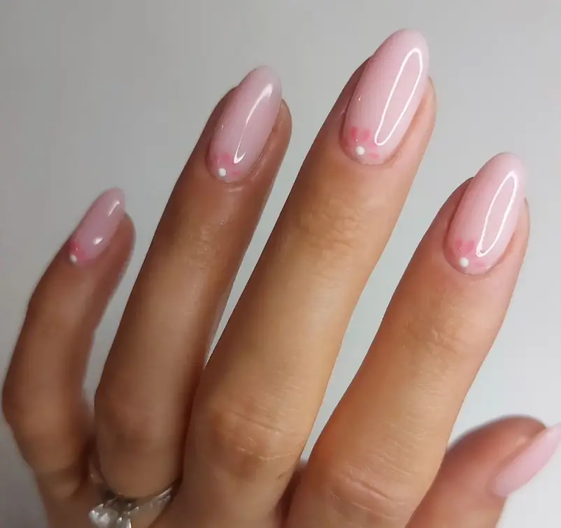 Almond Pink Cute Simple Nails For Summer