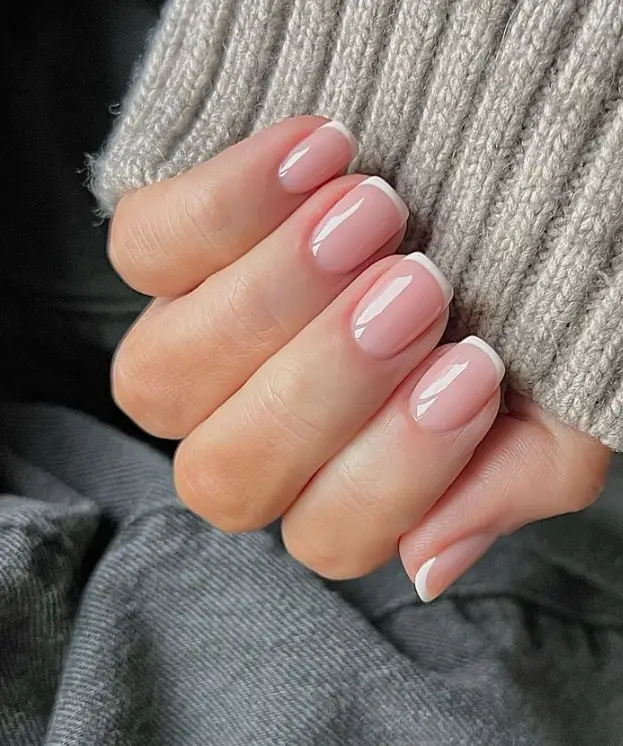 White Cute Short White Nails For Summer