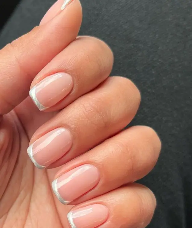 French Tip Cute Short Nails For Summer