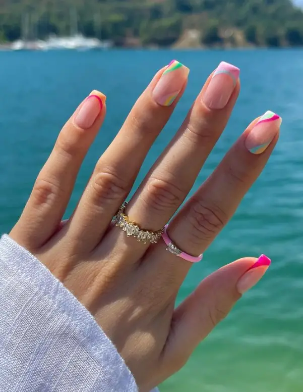 Colorful Holiday Nails For Summer