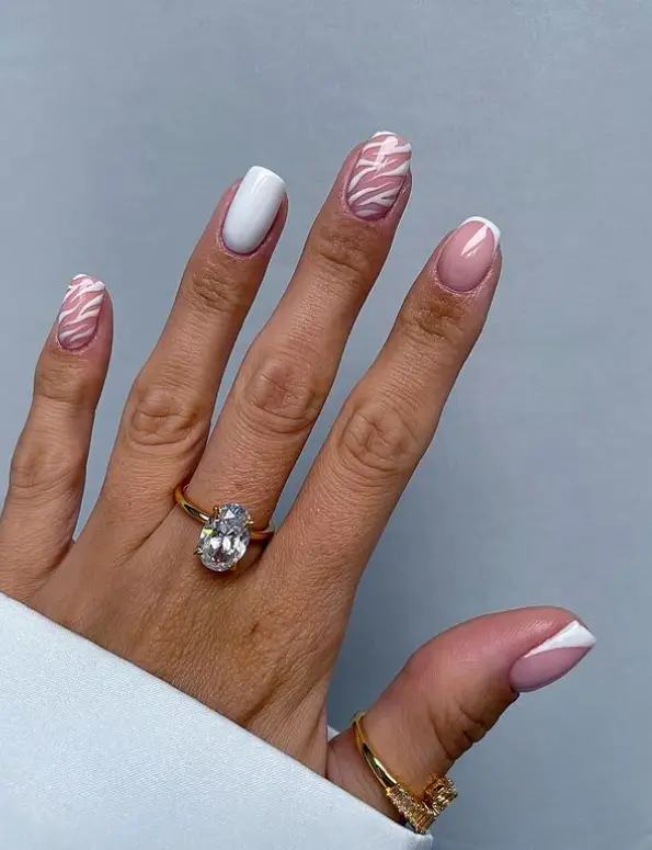 White Holiday Nails For Summer 