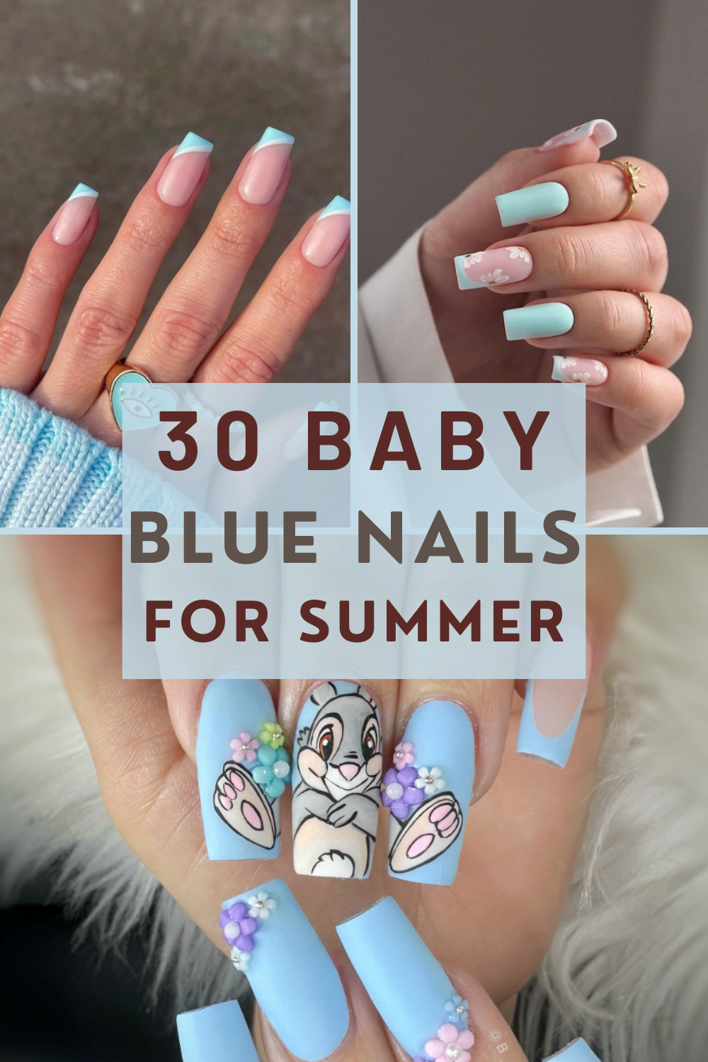 30 Baby Blue Nails For Summer