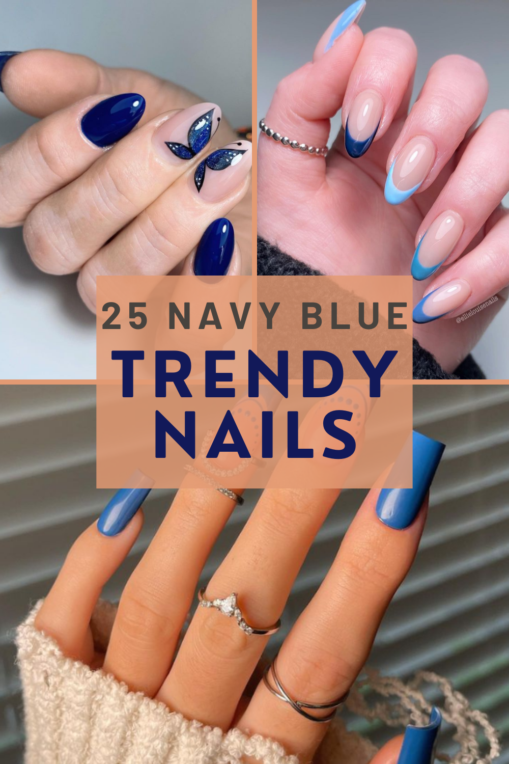 25 Trendy Navy Blue Nails For Summer