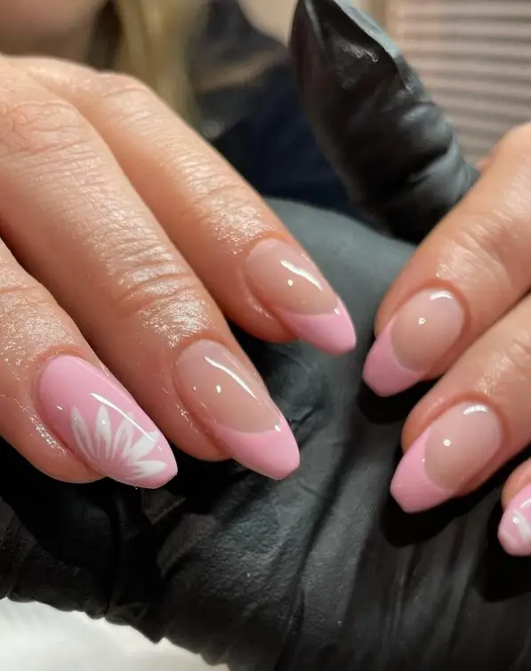 Pink Graduation Nails 