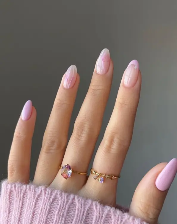  Pink Simple Pastel Summer Nails 