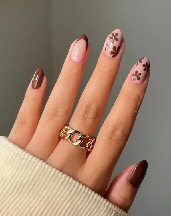 Flower Fall Nail Inspo