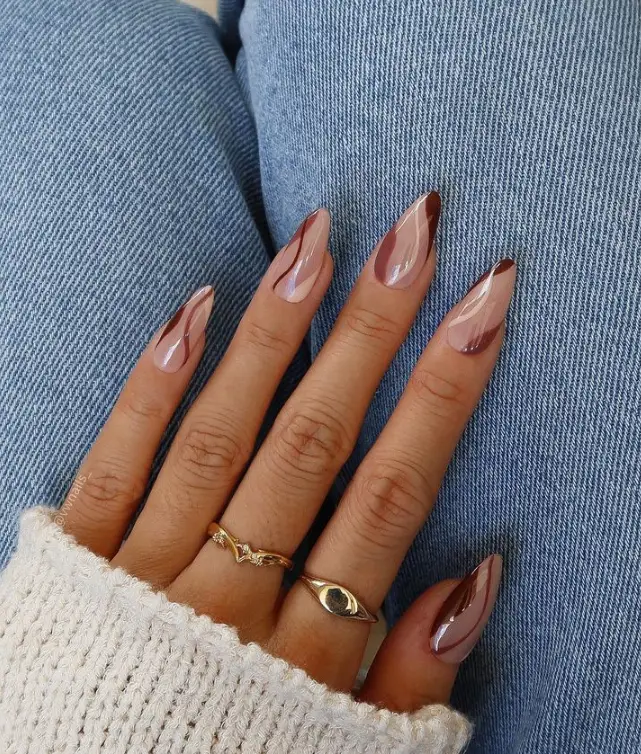 Brown Fall Nail Inspo 