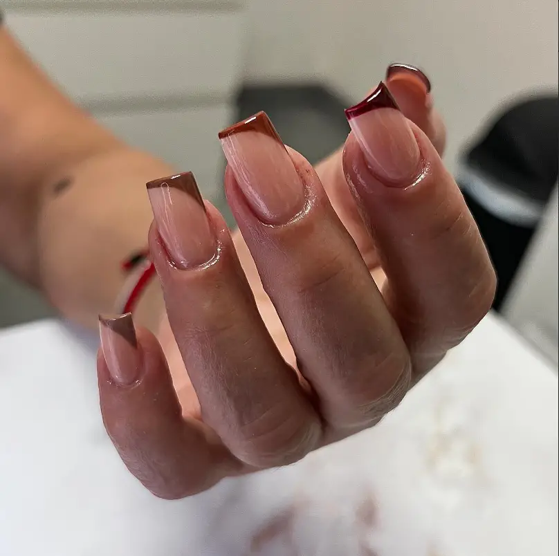 French Brown Fall Nail Inspo