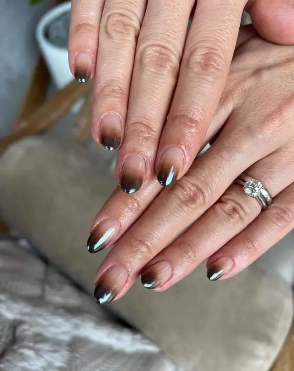 Dark Brown Fall Nail Inspo