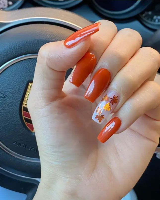  Orange Fall Nail Inspo