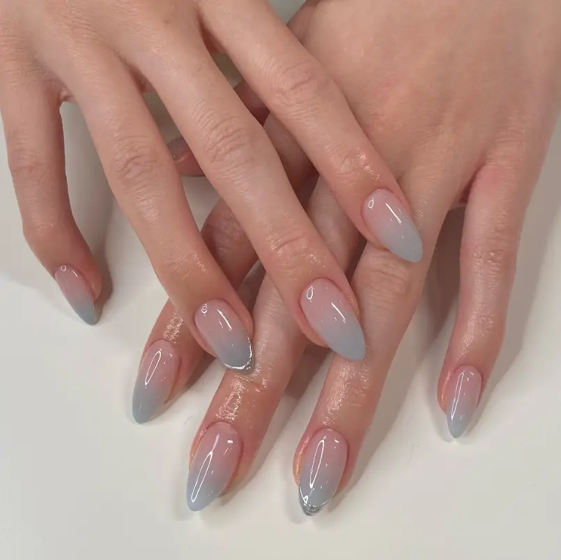 Baby Blue Classy Simple Nail Inspo