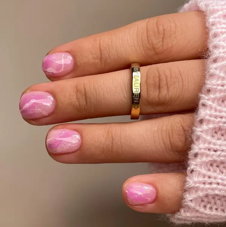 Pink Simple Short Nail Inspo