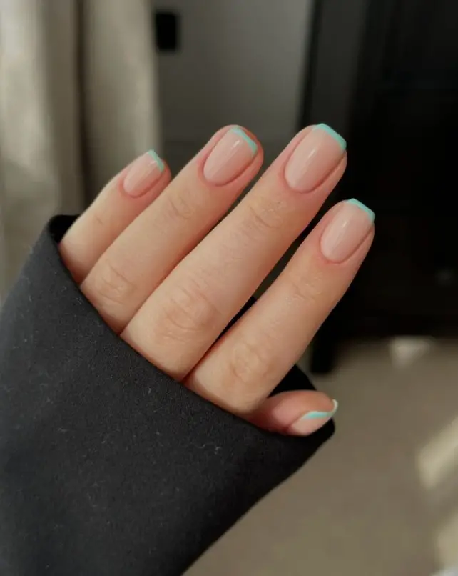 Simple French Tip Short Nail Inspo