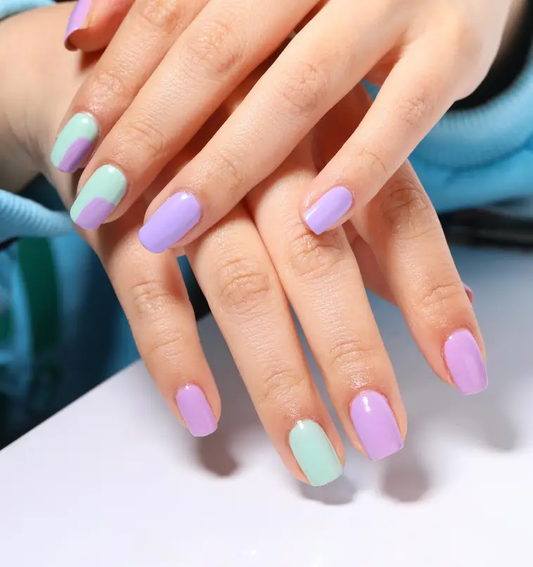 Simple Purple Short Nail Inspo