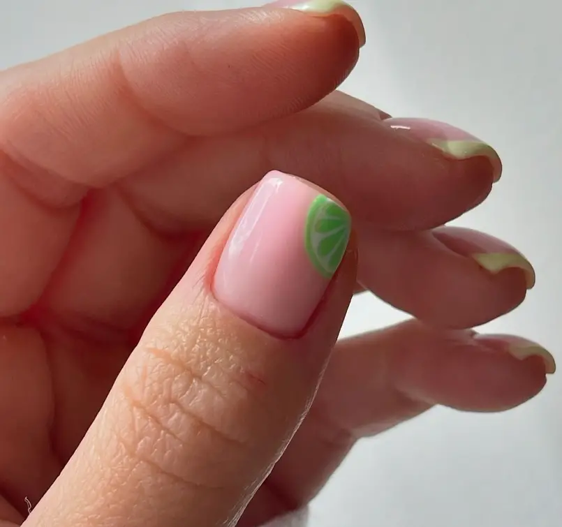 Lime Short Nail Inspo