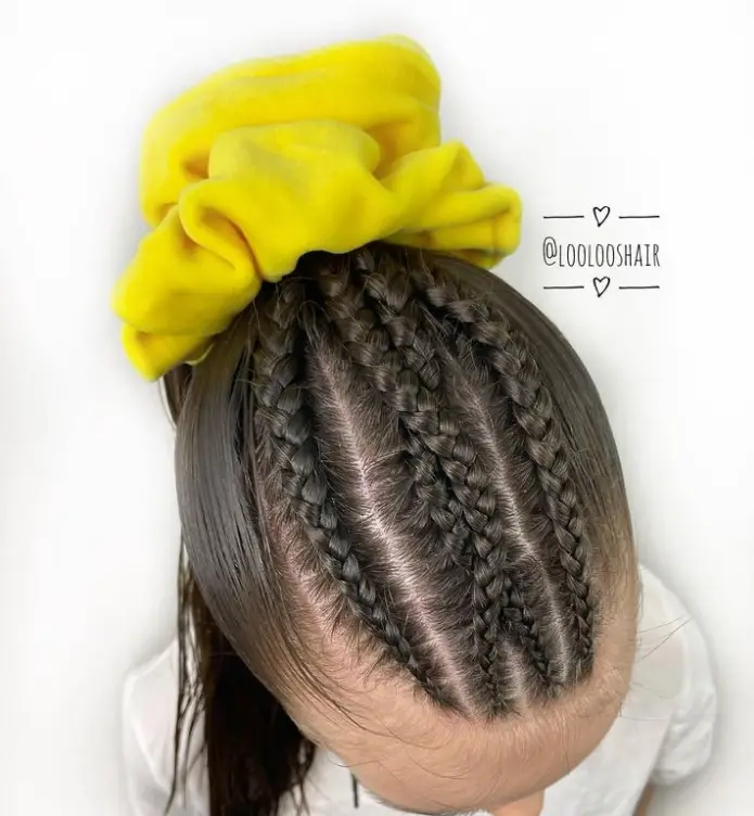 Cornrow Braids with Scrunchie Hairstyle