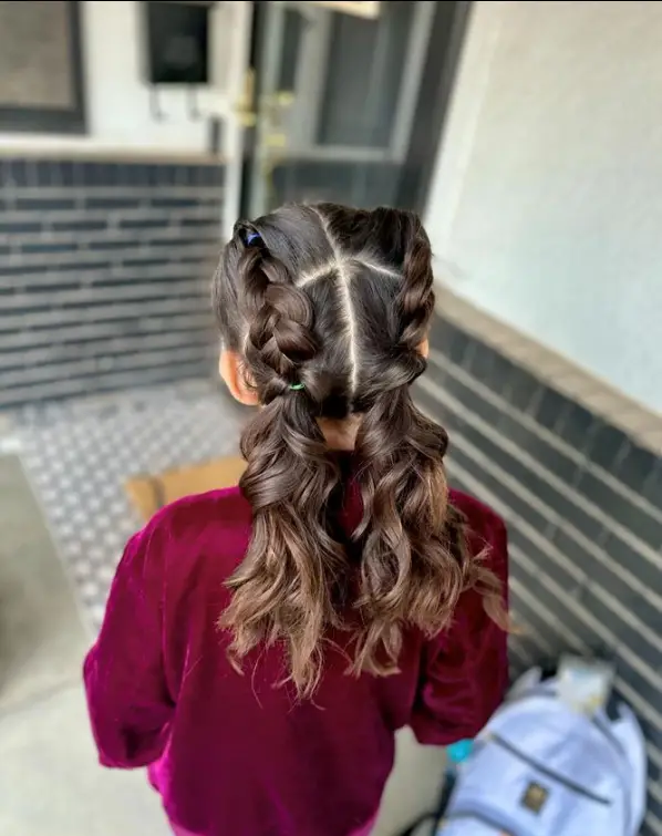 Twisted Half-Up with Loose Curls Hairstyle